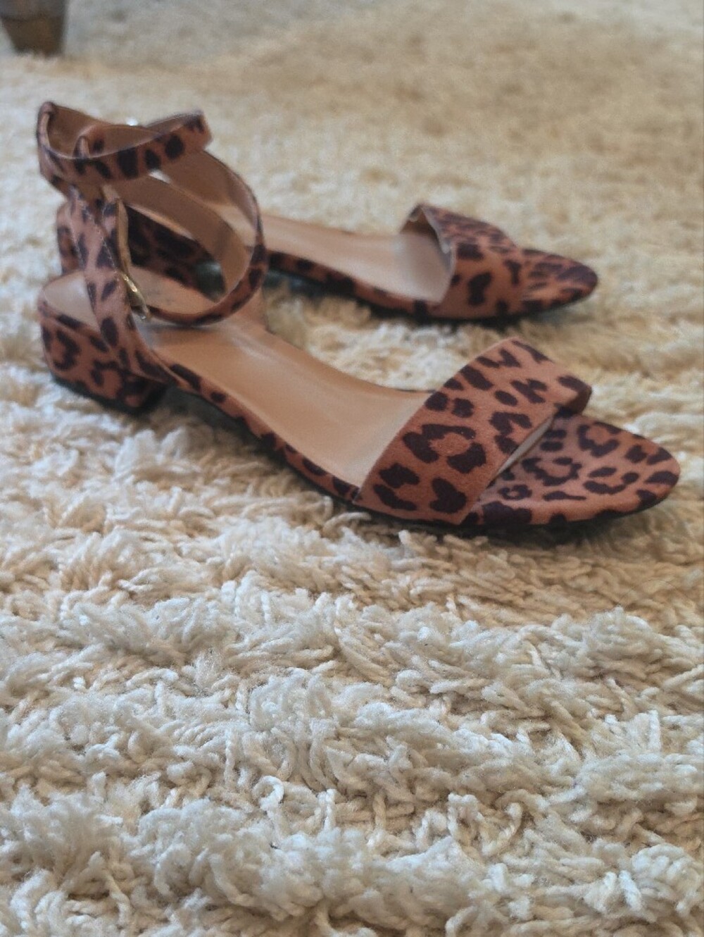 a new day Leopard Print Ankle Strap Sandals - Brown/Tan - Picture 4 of 5